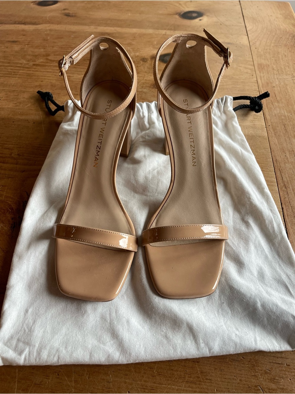 Stuart Weitzman Nudistcurve Block Heel Sandal